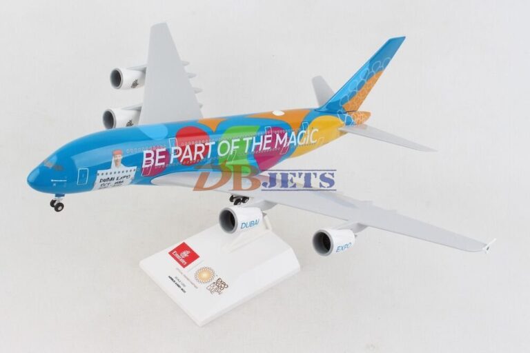 Emirates Airbus A380-800 “Be Part Of The Magic” Special livery Reg A6-EEU 1/200 Scale Heavy Hard Plastic Aircraft Model Risesoon EKMG380RS12