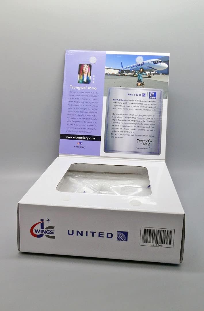 United Airlines Boeing 757-200 (Her Art Here - California Livery) Reg N14106 1/200 Scale Diecast Metal Aircraft Model Jcwings LH2268 - Image 2