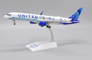 United Airlines Boeing 757-200 (Her Art Here - California Livery) Reg N14106 1/200 Scale Diecast Metal Aircraft Model Jcwings LH2268