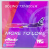 Alaska Airlines 737-900ER/w (More To Love cs, with scimitar winglets) Reg N493AS 1/400 Scale Diecast Metal Aircraft Model Ngmodels 79023 - Image 3