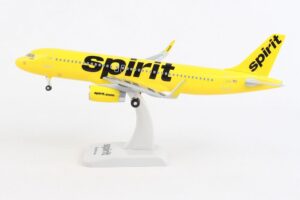 Spirit Airlines Airbus A320 1/200 Scale Hard Plastic Aircraft model Hogan 11229