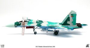 Eritrean Air Force, 2010 Sukhoi SU-27 Flanker Reg 608 Diecast Aircraft Model 1.72 Scale Jcwings JCW-72-SU27-007