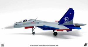 Sukhoi SU-30LL Gromov Flight Research Institute, 2006 Reg 597 Diecast Aircraft Model 1.72 Scale Jcwings JCW-72-SU30-006