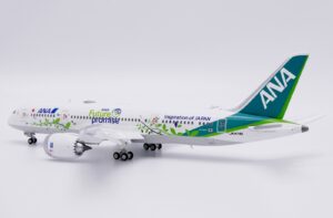 ANA Boeing 787-9 Dreamliner ANA Future Promise Special Colors "Flaps Down" Reg JA874A 1.400 Scale Diecast Metal Aircraft Model Jcwings SA4018A