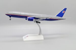 United Airlines Boeing 777-200 FCF Colors Boeing 777-200 Reg N777UA 1/200 Scale Diecast Metal Aircraft Model Jcwings XX20155