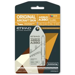 Etihad Airways Airbus A380 PLATINIUM Color Reg A6-APA Original Aircraft Skin Aviationtag AVTGEY380PT