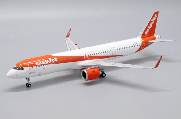 Easyjet Airbus A321neo Reg G-UZME 1.200 Scale Diecast Metal Aircraft Model Jcwings EW221N004