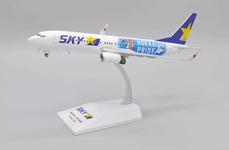Sky Hokkaido Pride Airlines Boeing 737-800 Reg JA73NX 1/200 Scale Diecast Metal Aircraft Model Jcwings EW2738008