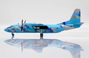 Ukraine Air Force Antonov AN-26 Reg 08 1/200 Scale Diecast Metal Aircraft Model Aviaboss A2038