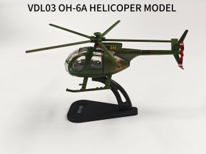 OH-6A Helicopter Reg 17340 1/100 Scale Diecast Metal Helicopter Model Pandamodels VDL03