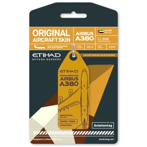 Etihad Airways Airbus A380 Glare GOLD Color Reg A6-APA Original Aircraft Skin Aviationtag AVTGEYGD380