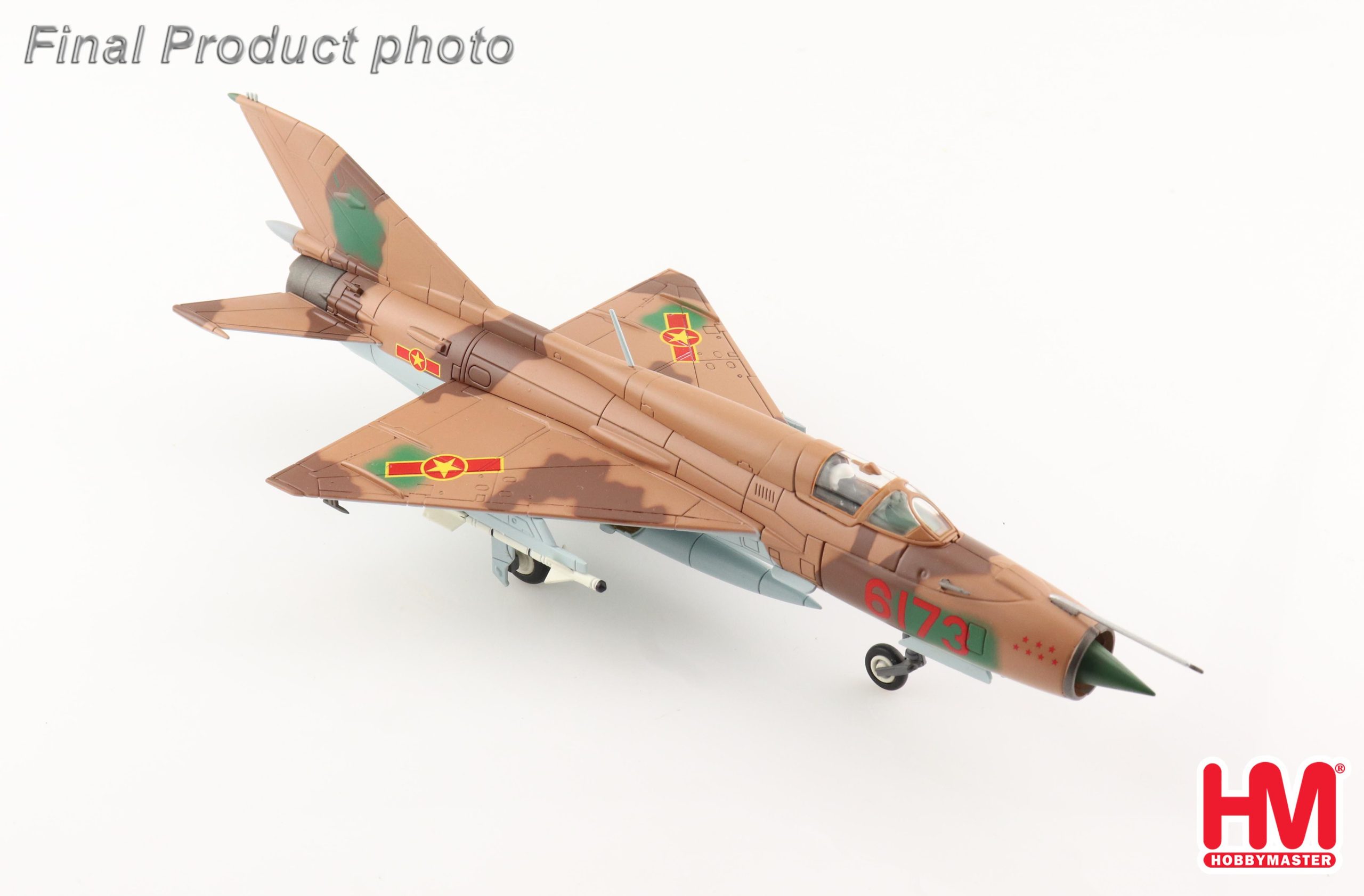 MIG-21PMF Reg 6173, 927th Fighter Regiment, Socialist Republic of Vietnam, 1979 Diecast Aircraft Model 1.72 Scale Hobbymaster HA0109 - Image 2