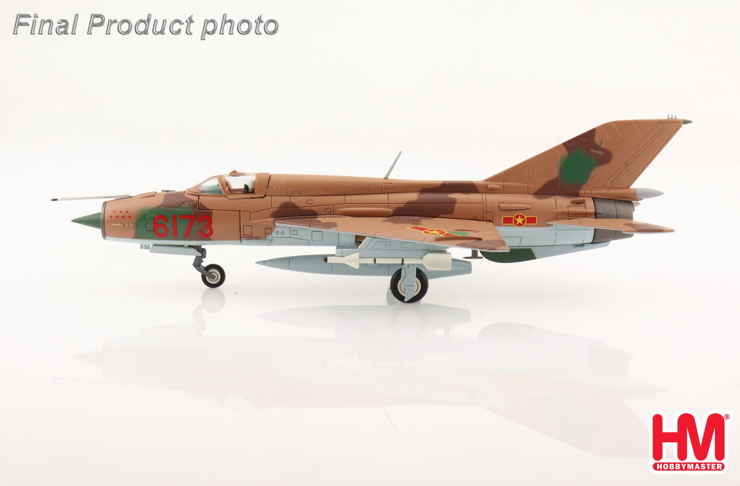 MIG-21PMF Reg 6173, 927th Fighter Regiment, Socialist Republic of Vietnam, 1979 Diecast Aircraft Model 1.72 Scale Hobbymaster HA0109 - Image 3