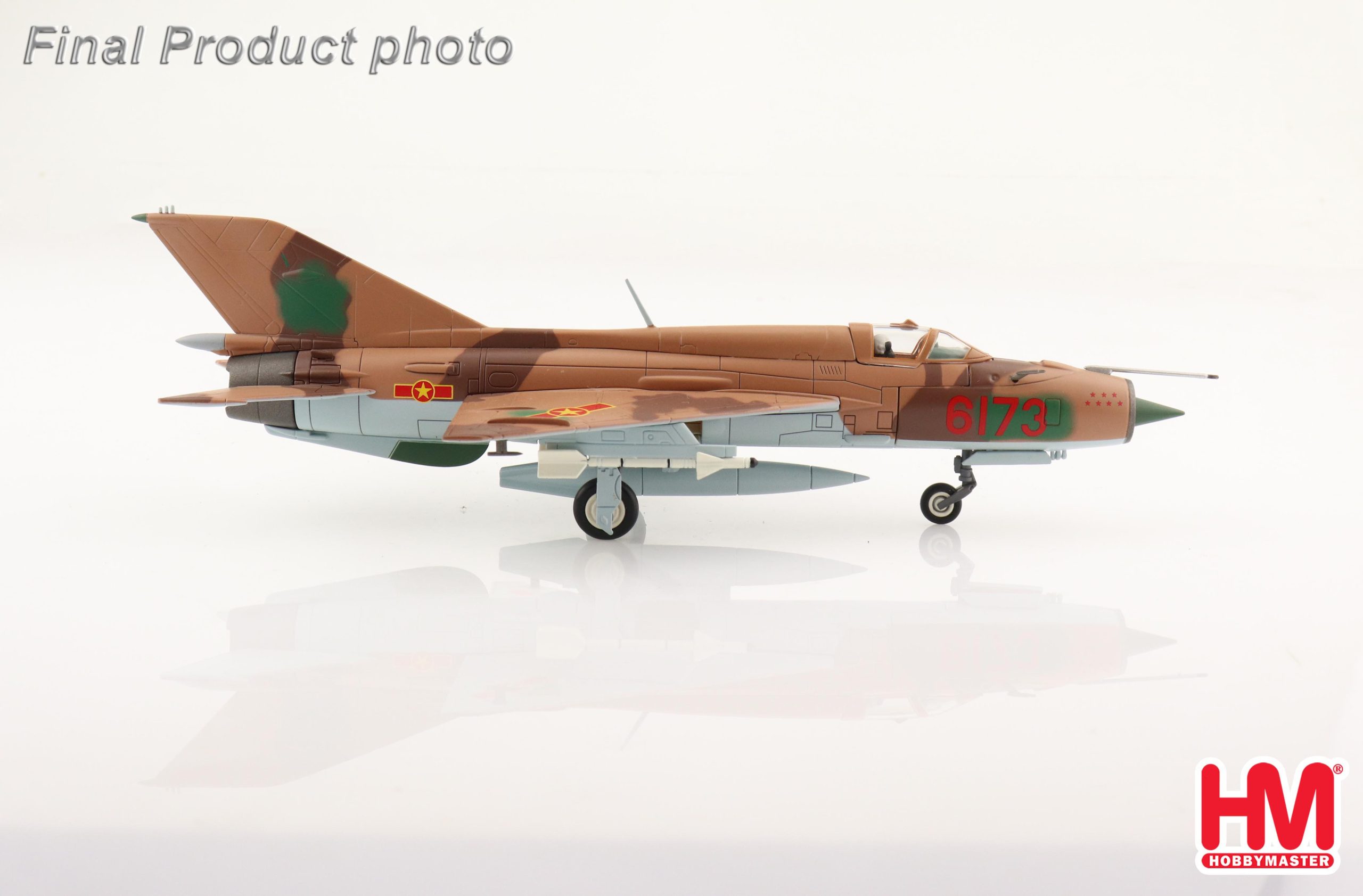 MIG-21PMF Reg 6173, 927th Fighter Regiment, Socialist Republic of Vietnam, 1979 Diecast Aircraft Model 1.72 Scale Hobbymaster HA0109 - Image 6