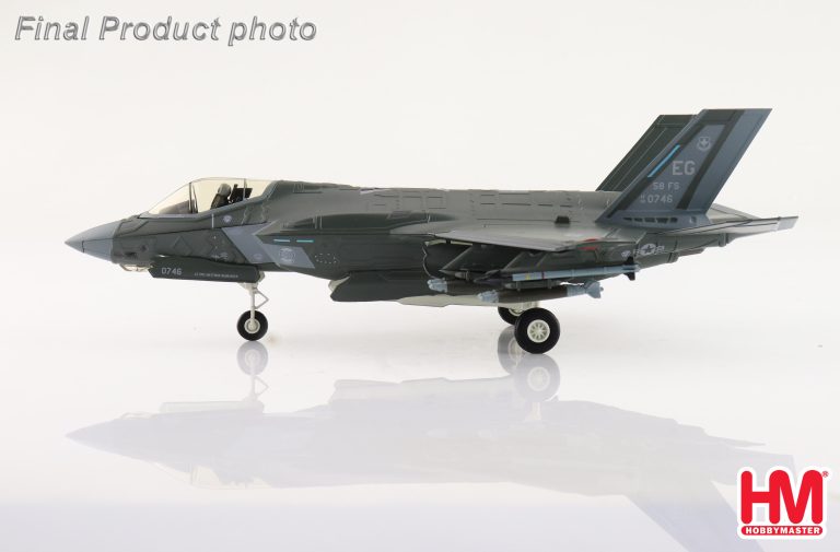 Lokheed F-35A Lightning II, 58th FS, USAF, Elgin AFB, 2018 Reg 08-0746 Diecast Metal Aircraft Model 1.72 Scale Hobbymaster HA4439