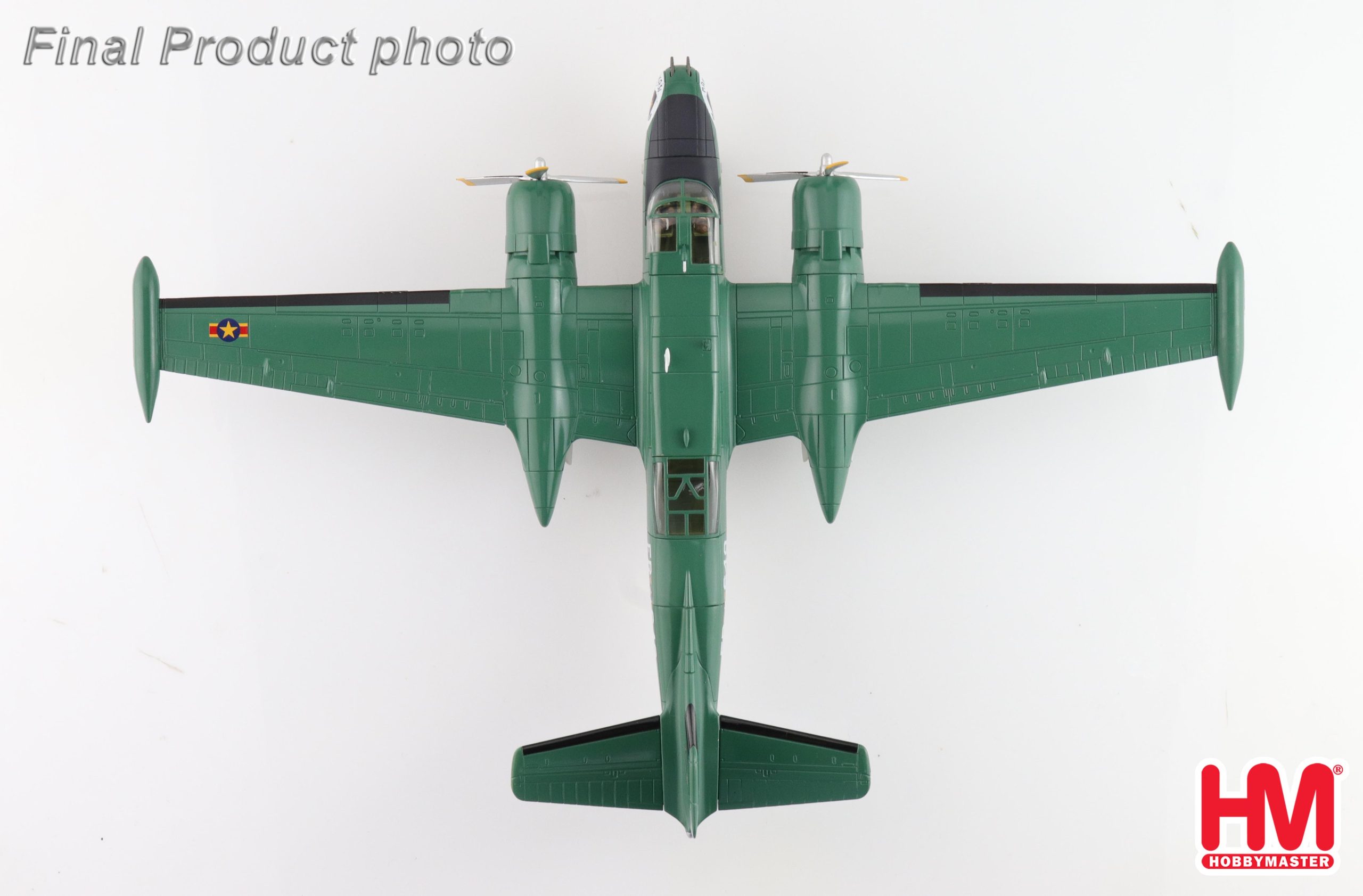B-26K Counter Invader Congolese Air Force Brazzaville 1965 (with 4 x LAU rocket launchers) Reg 64-17649 Diecast Metal Aircraft Model 1.72 Scale Hobbymaster HA3228 - Image 3