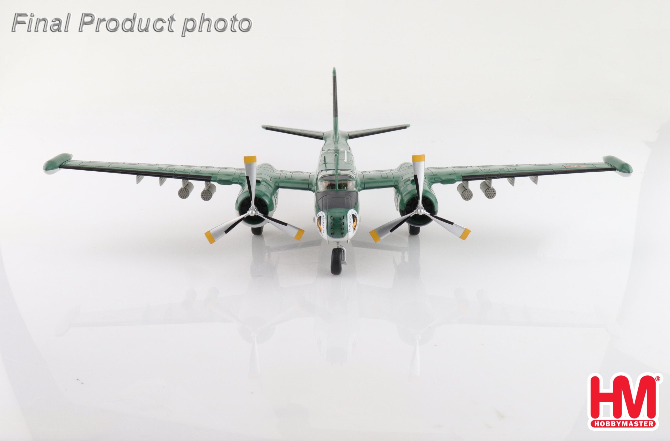 B-26K Counter Invader Congolese Air Force Brazzaville 1965 (with 4 x LAU rocket launchers) Reg 64-17649 Diecast Metal Aircraft Model 1.72 Scale Hobbymaster HA3228 - Image 4