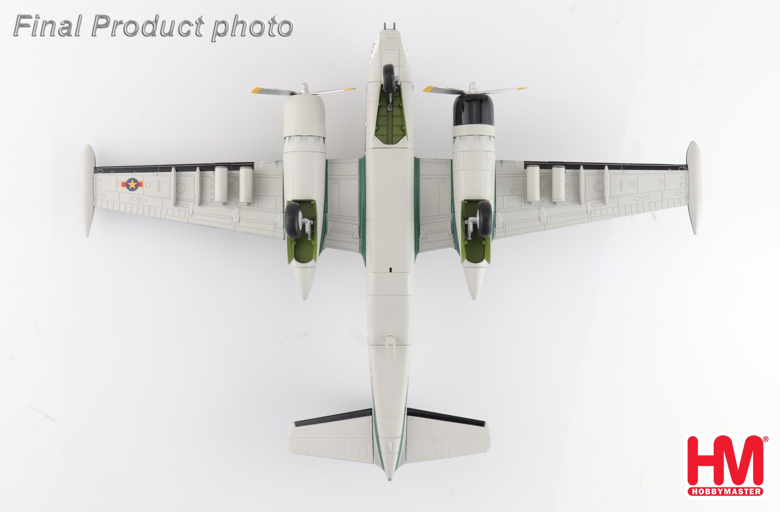 B-26K Counter Invader Congolese Air Force Brazzaville 1965 (with 4 x LAU rocket launchers) Reg 64-17649 Diecast Metal Aircraft Model 1.72 Scale Hobbymaster HA3228 - Image 2