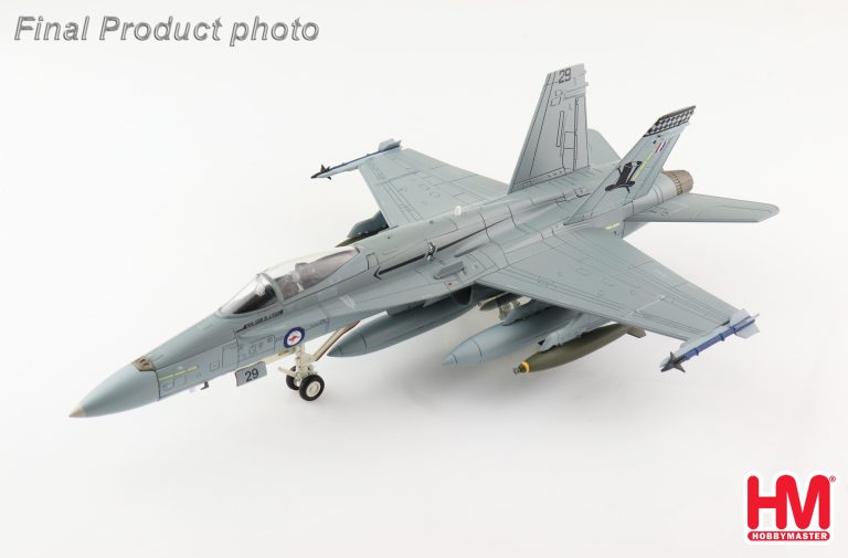 F/A-18A Hornet "Top Hat", 75 Sqn, RAAF, 1990 Reg A21-29 Diecast Metal Aircraft Model 1.72 Scale Hobbymaster HA3573