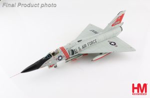 F-106A Delta Dart 87th FIS Red Bulls KI. Sawyer AFB 1970s Reg 90053 Diecast Metal Aircraft Model 1.72 Scale Hobbymaster HA3612
