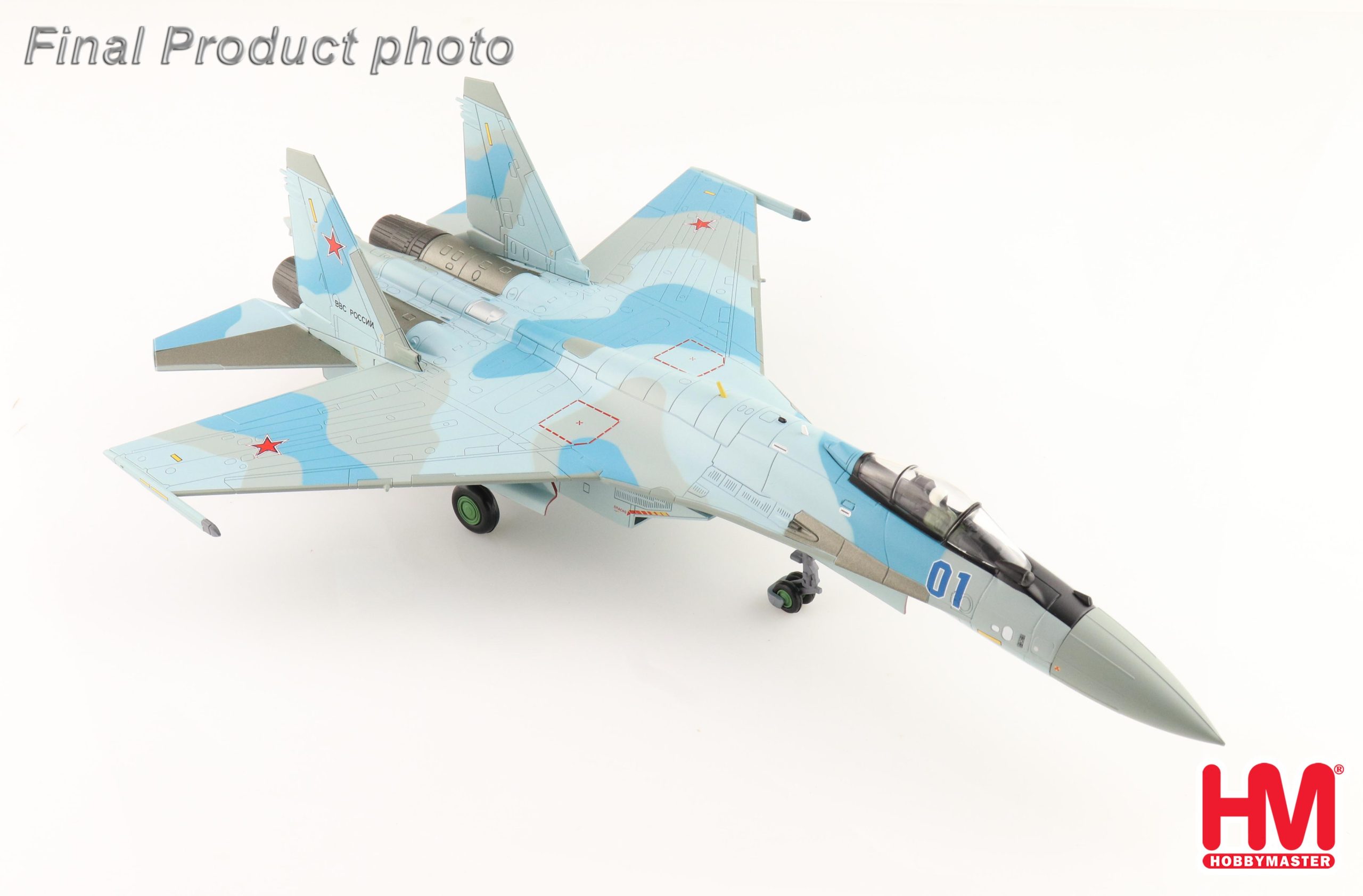 Su-35S Flanker E "Aggressors", 116th Combat Application Training Center of Fighter Aviation, VKS, Sept 2022 (no weapon version) Reg Blue 01 Diecast Aircraft Model 1.72 Scale Hobbymaster HA5713 - Image 7