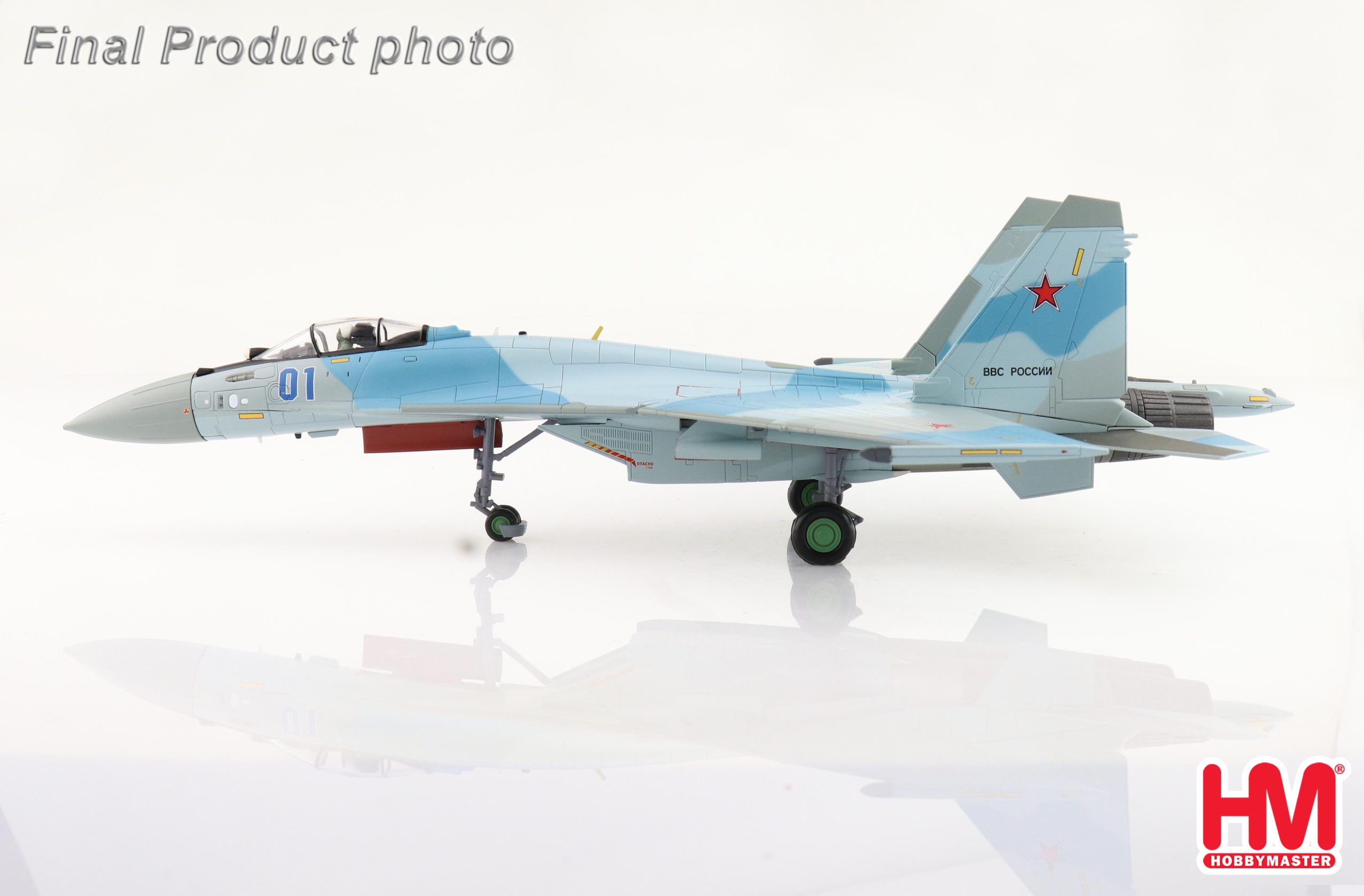 Su-35S Flanker E "Aggressors", 116th Combat Application Training Center of Fighter Aviation, VKS, Sept 2022 (no weapon version) Reg Blue 01 Diecast Aircraft Model 1.72 Scale Hobbymaster HA5713 - Image 6