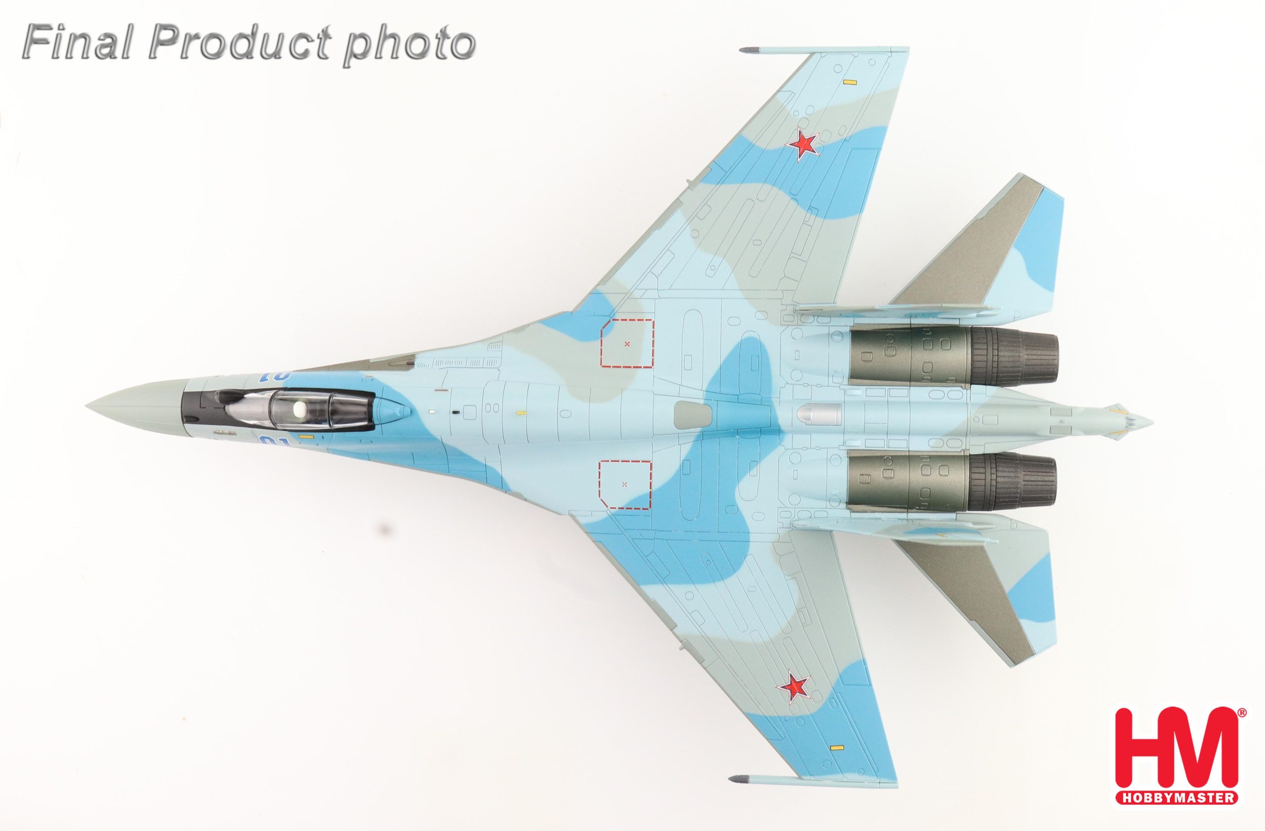 Su-35S Flanker E "Aggressors", 116th Combat Application Training Center of Fighter Aviation, VKS, Sept 2022 (no weapon version) Reg Blue 01 Diecast Aircraft Model 1.72 Scale Hobbymaster HA5713 - Image 3