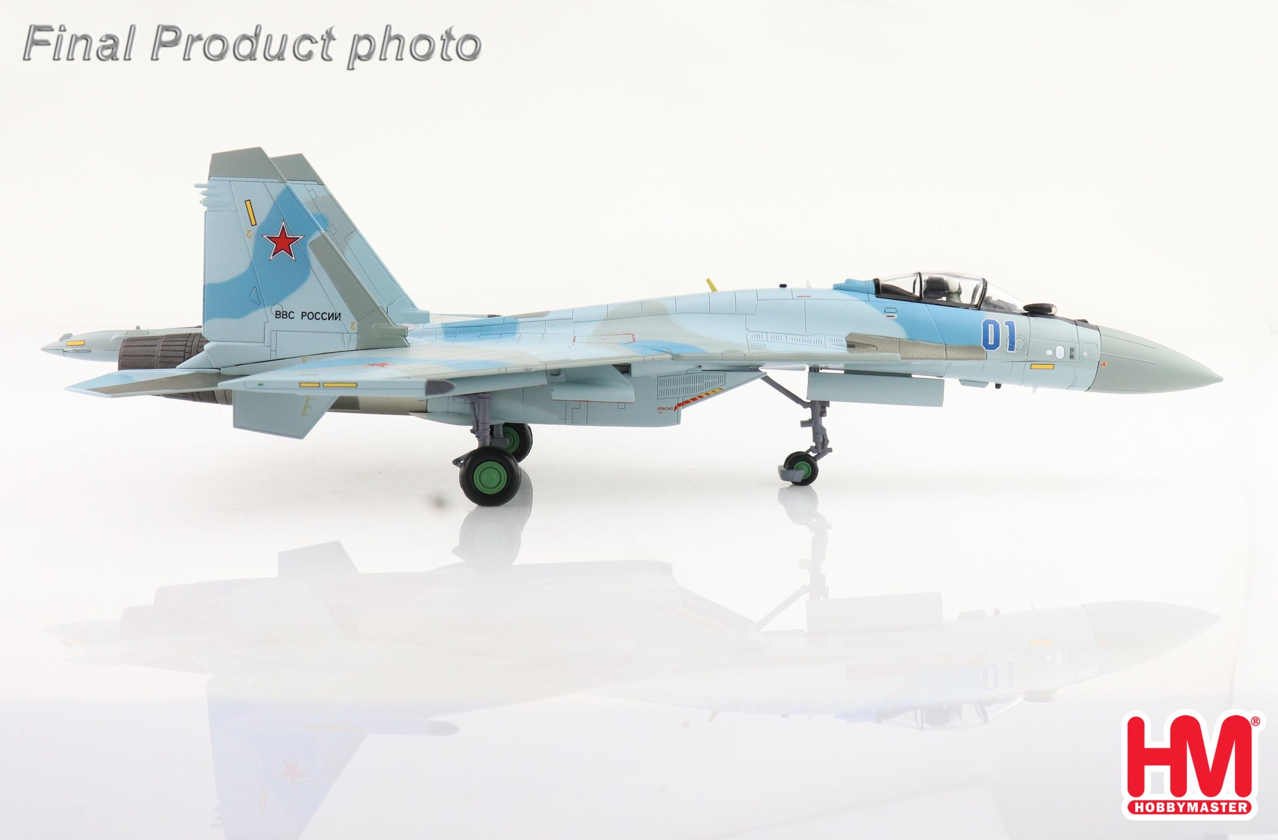 Su-35S Flanker E "Aggressors", 116th Combat Application Training Center of Fighter Aviation, VKS, Sept 2022 (no weapon version) Reg Blue 01 Diecast Aircraft Model 1.72 Scale Hobbymaster HA5713 - Image 5
