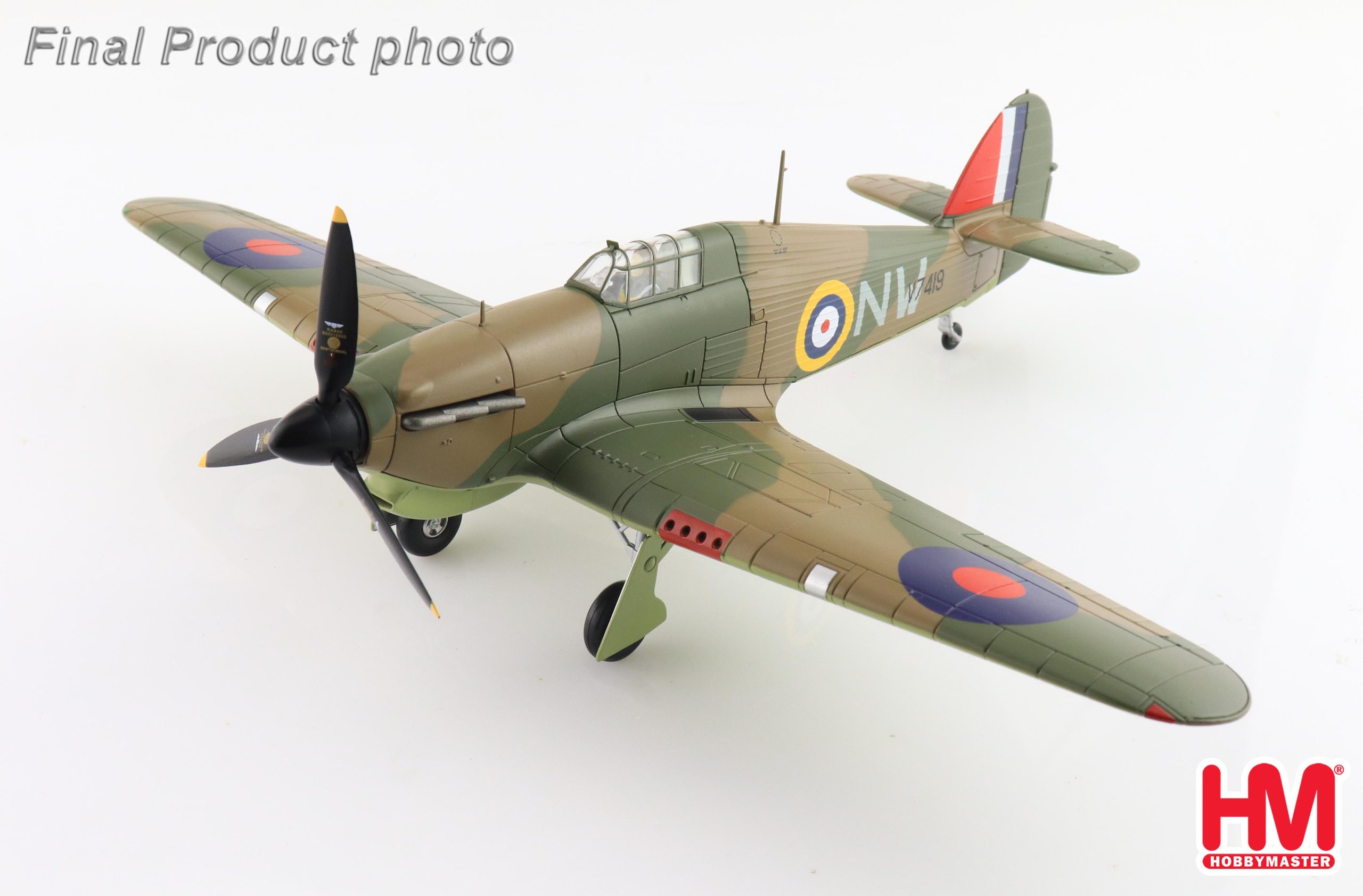 Hawker Hurricane MK Ia S/Ldr Marmaduke Thomas St. John Pattle No 33 Sqn RAF Greece March-April 1941 Reg V7419 Diecast Aircraft Model 1.48 Scale Hobbymaster HA8613