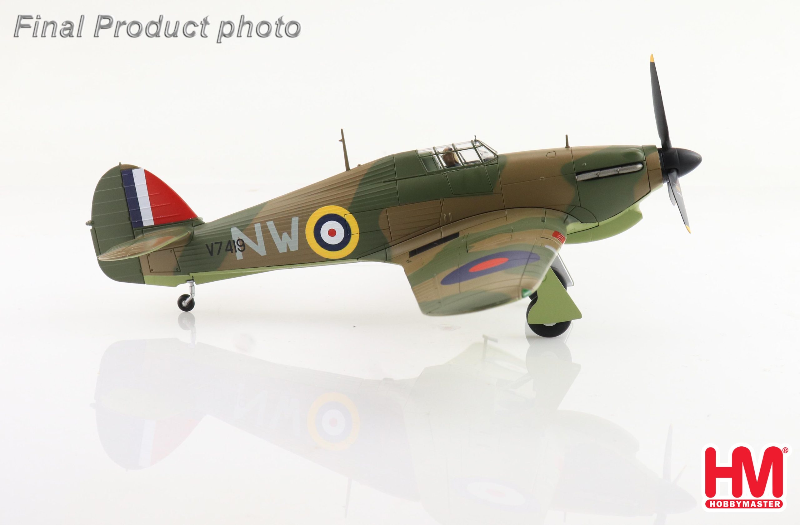 Hawker Hurricane MK Ia S/Ldr Marmaduke Thomas St. John Pattle No 33 Sqn RAF Greece March-April 1941 Reg V7419 Diecast Aircraft Model 1.48 Scale Hobbymaster HA8613 - Image 5