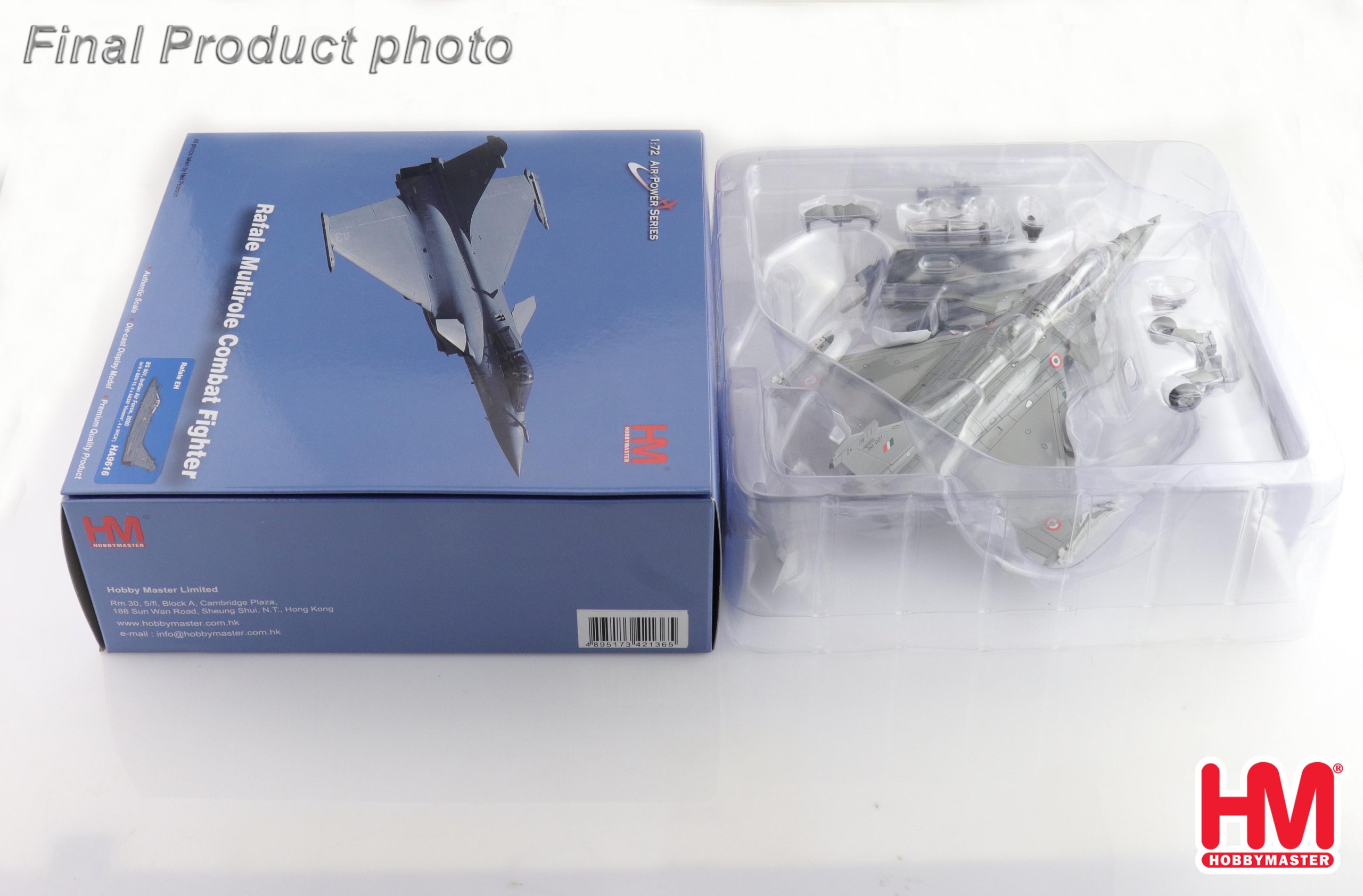 Dassault Rafale EH (twin-seater), Indian Air Force, 2020 Reg BS 001 (w/6 x GBU-12, 6 x AASM "Hamme", 4 x MICA") Diecast Aircraft Model 1.72 Scale Hobbymaster HA9616 - Image 8