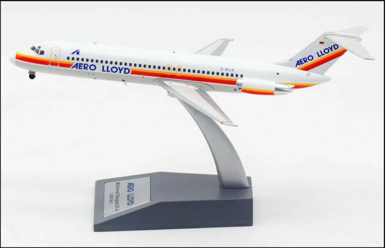 Aero Lloyd Mcdonnell Douglas DC-9-32 Reg D-ALLA 1/200 Scale Diecast Metal Aircraft Model Inflight200 IFDC9YP0921
