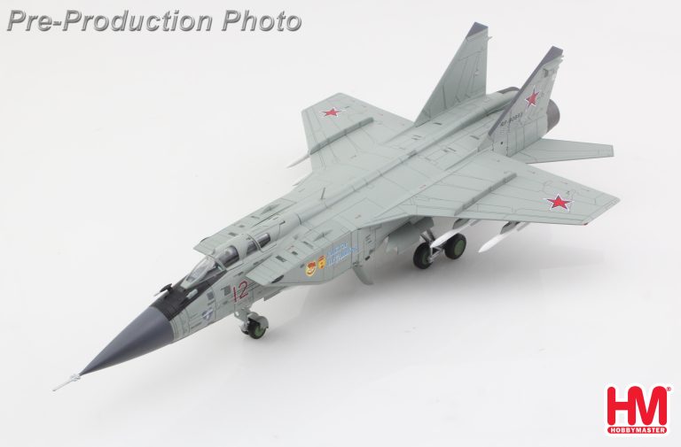 Mig-31BM "Viktor Prudnikov" Red 12, Russian Air Force, 2017 Diecast Aircraft Model 1.72 Scale Hobbymaster HA9707